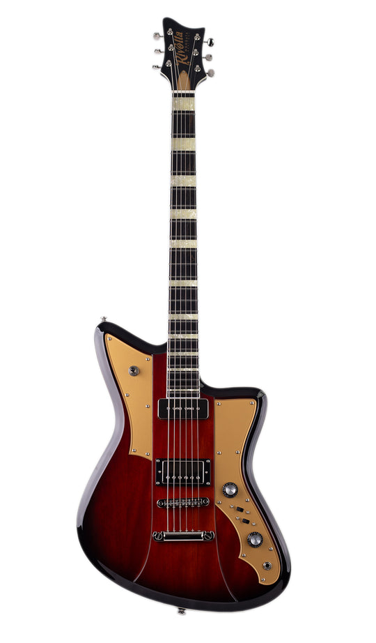 Eastwood Guitars Rivolta Mondata Baritone VIII Fuoco Burst #color_fuoco-burst