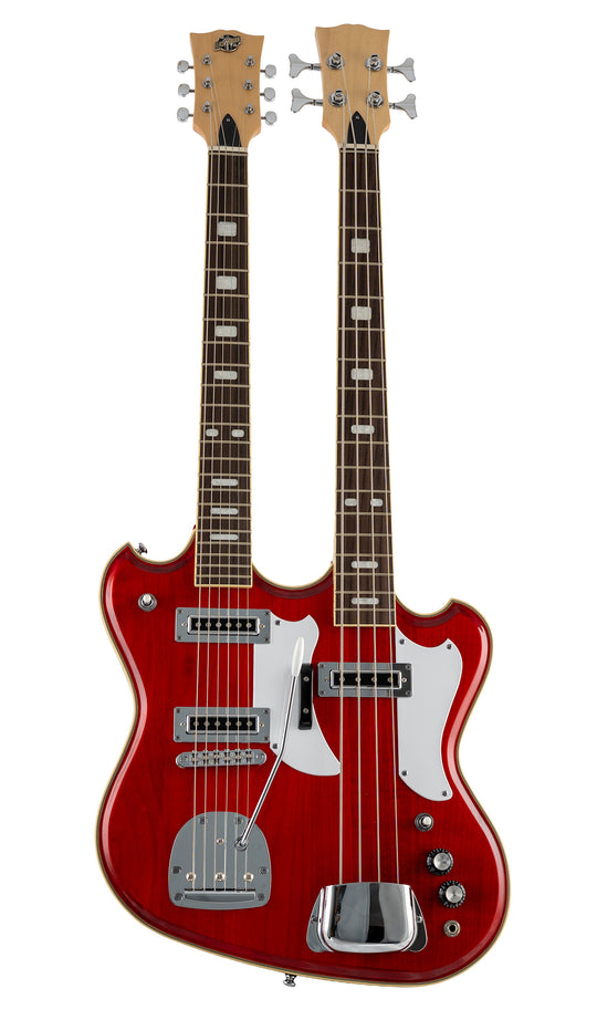 Eastwood Guitars Eastwood Doubleneck 4/6 Red #color_red