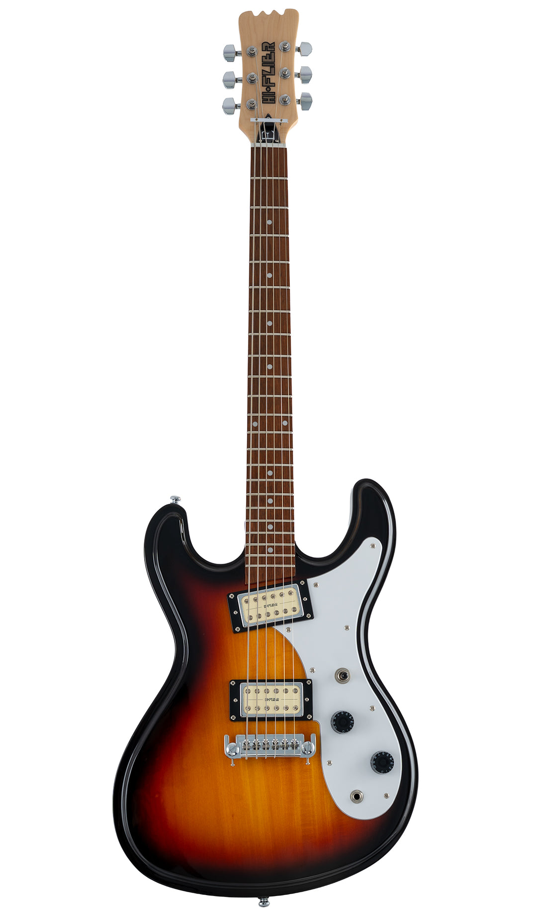 Hi-Flier™ 'Lo-Flier' Baritone Electric Guitar #color_sunburst-rose