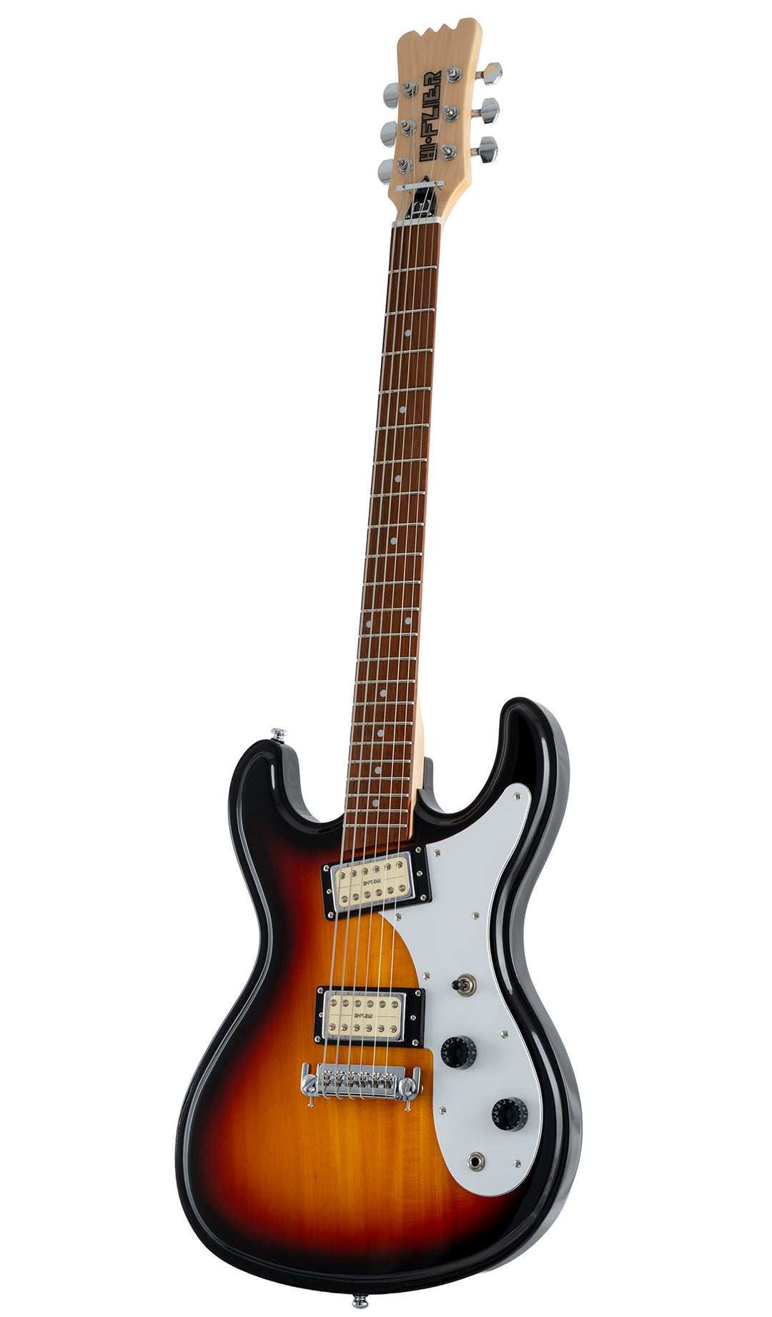 Hi-Flier™ 'Lo-Flier' Baritone Electric Guitar #color_sunburst-rose