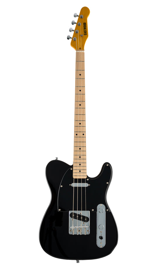 Eastwood Tenorcaster Baritone Electric Cello Guitar #color_black-on-black
