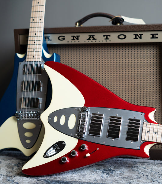 Backlund Super Vee Electric Guitar #color_red-creme