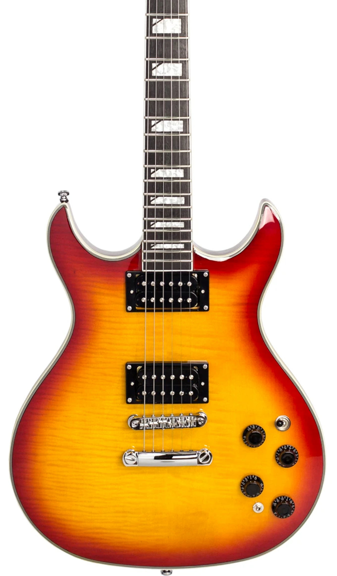 Eastwood Guitars Esprit Ultra Flamed Cherryburst #color_flamed-cherryburst