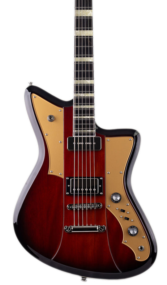 Eastwood Guitars Rivolta Mondata Baritone VIII Fuoco Burst #color_fuoco-burst