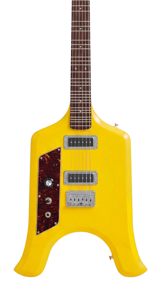 Eastwood Lizard MT Electric Microtonal Guitar - Left-Handed #color_yellow
