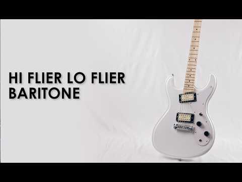 Hi-Flier™ 'Lo-Flier' Baritone Electric Guitar #color_white