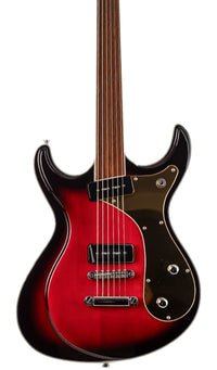 Eastwood Guitars Sidejack Baritone Fretless #color_redburst