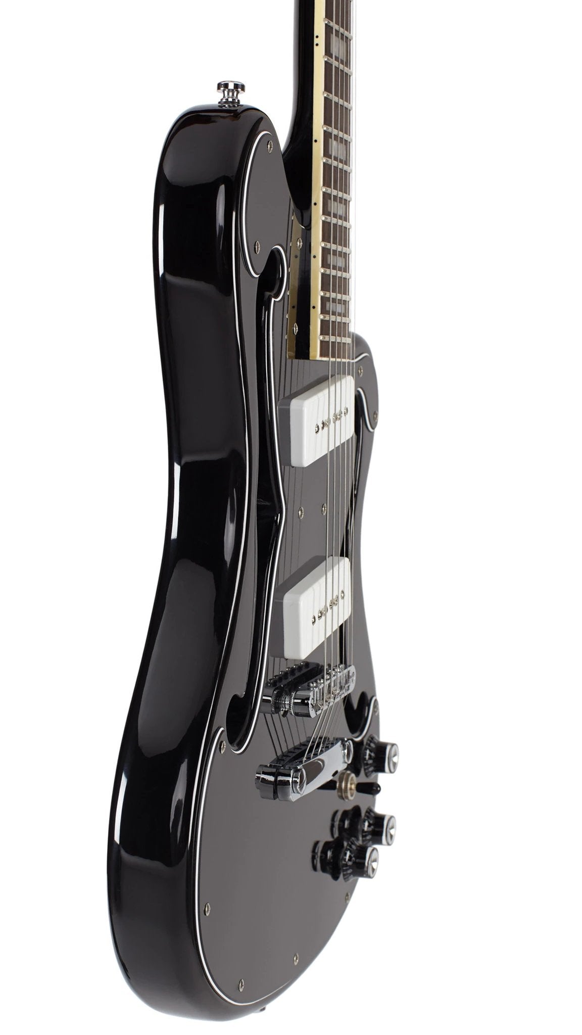 Eastwood Guitars Deerhoof EEG Black on Black Player POV