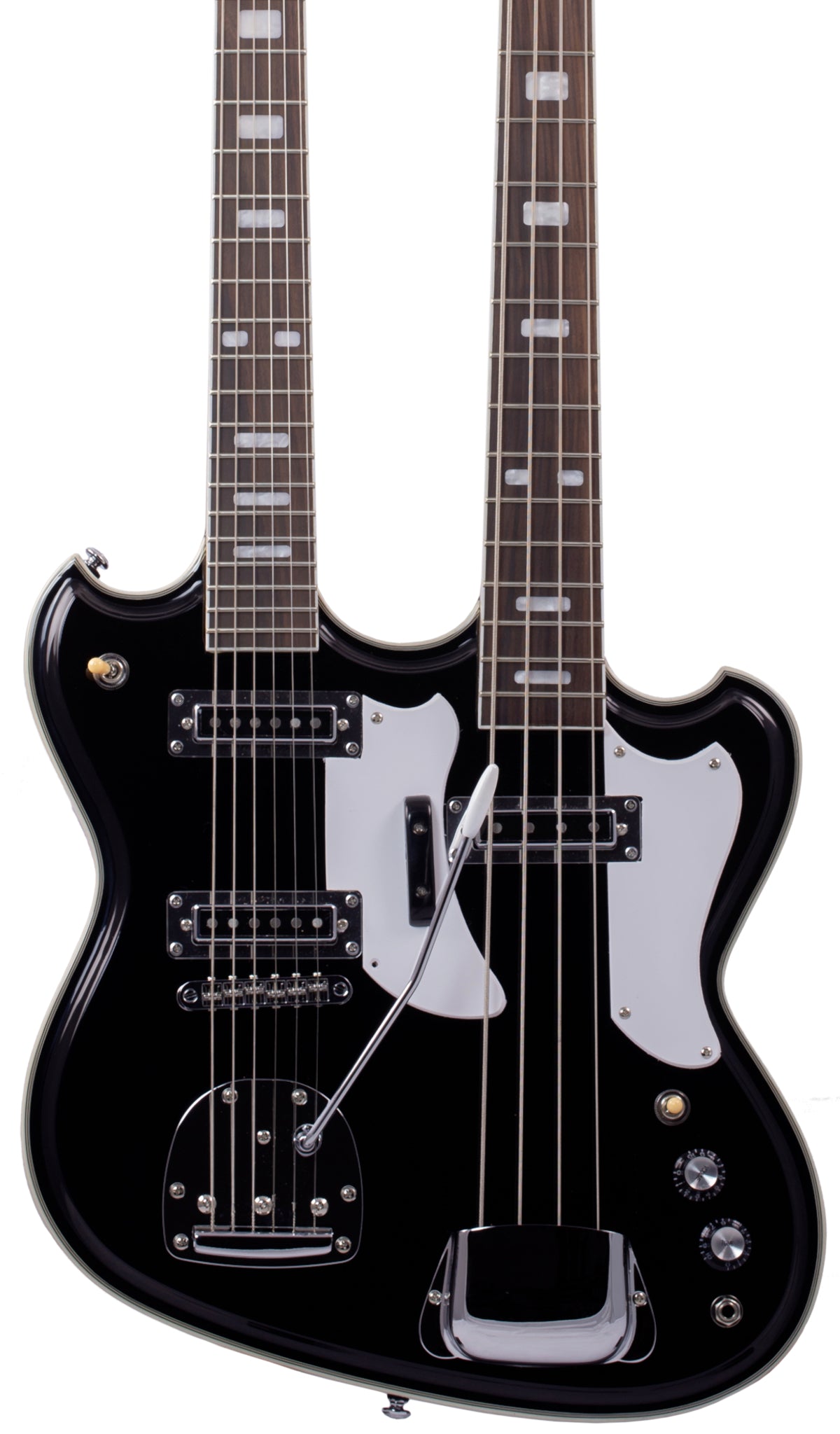 Eastwood Guitars Eastwood Doubleneck 4/6 Black #color_black