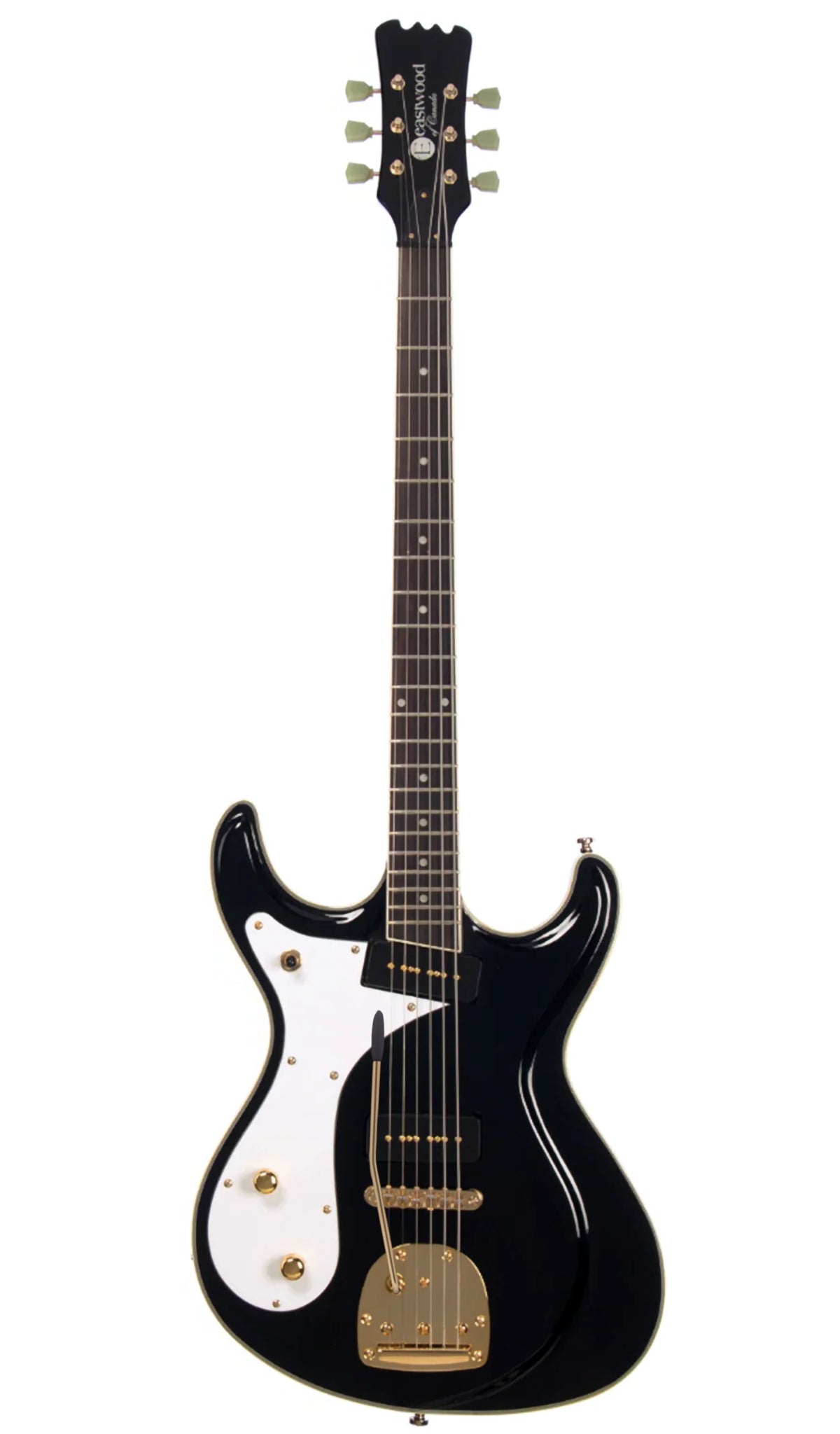 Eastwood Guitars Sidejack Baritone DLX Black LH #color_black